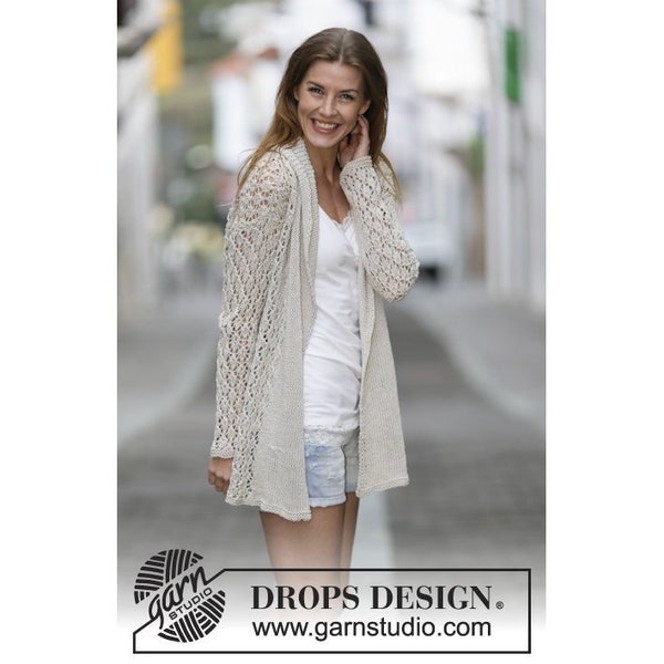 Spring Summer cardigan in cotton and linen, Handknit women's cotton cardigan, Spring cardigan, hand made cardigan, linen woman jacket.