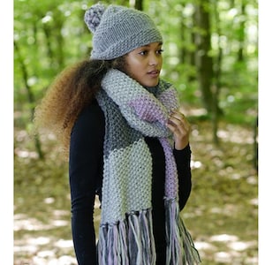 Hand Knitted Hat - Womens Pompon Hat - Chunky Pompon Beanie - Chunky Knit Beanie - Pompon Beanie Hat - Thick Winter Scarf - Warm Wool Hat