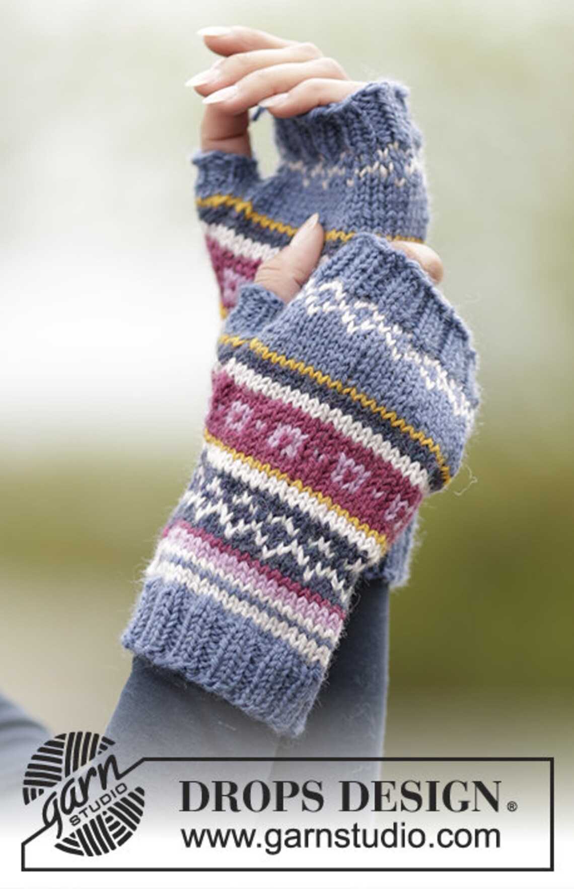 Hand Knitted Women's Wrist Warmers, Neck Warmer and Hat, Fair Isle, Nordic Hat, Norwegian Hat