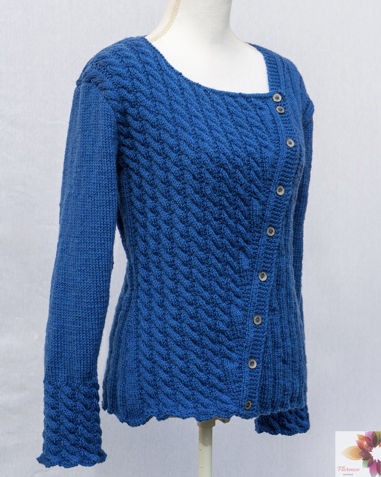 Hand Knitted Women's Cardigan in Wool Women's Wool Etsy