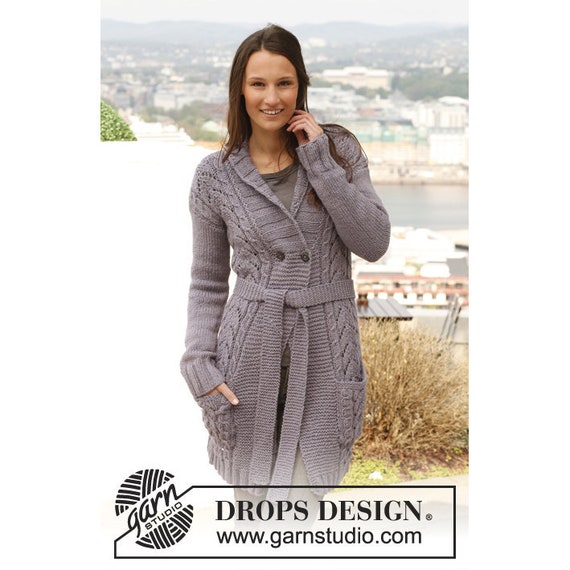 FlorenceKnitwear Hand Knitted Women's Cardigan in Alpaca and Wool, Belted Cardigan, Women's Wool Coat, Hand Made Cardigan, Cozy Woman Jacket, Woman coatigan.