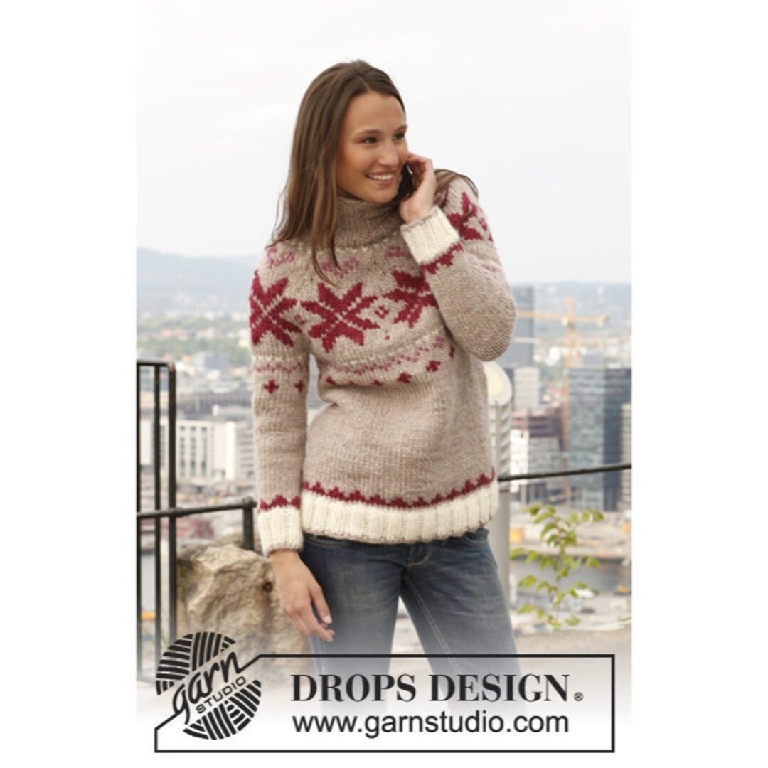 Hand Knitted Women's Nordic Jumper, Chunky Sweater, Nordic