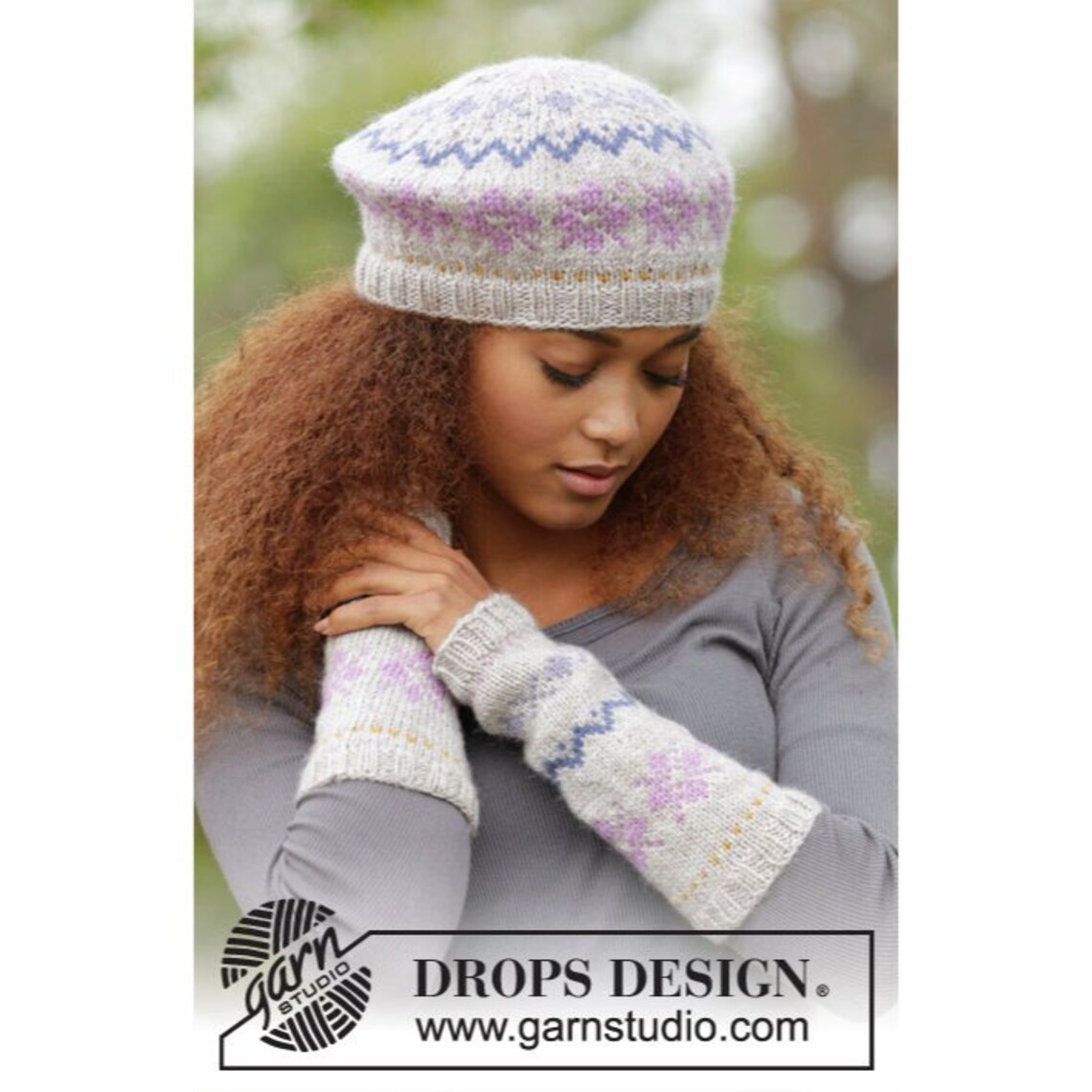 Hand Knitted Women's Wrist Warmers and Hat Nordic Hat Etsy