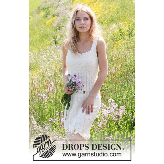 Hand Knitted Cotton Dress Stylish Summer Dress Sleeveless