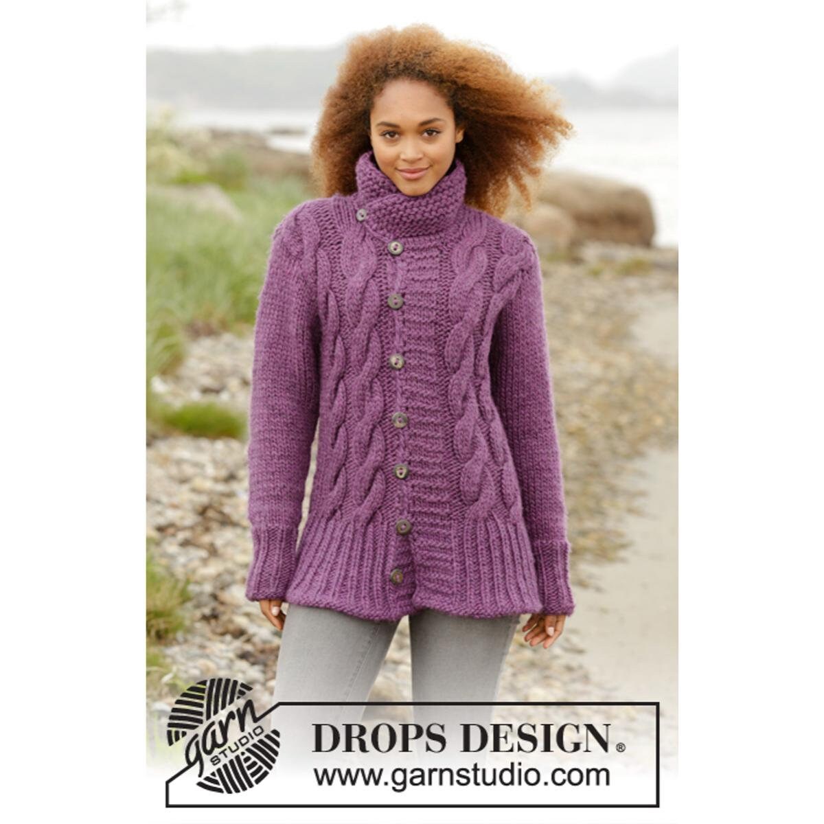 ✅Hand Knit - Cable knit wool cardigan Handknit Wool Cable Cardigan: Chunky Turtle Neck Sweater - Etsy