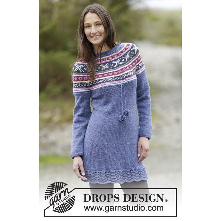 Hand Knitted Women's Dress Nordic Dress ...