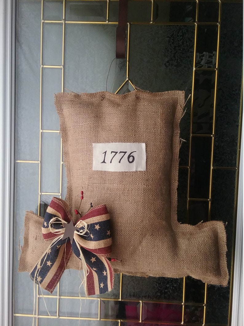 decorative over the door hangers on Patriotic Burlap Door Hanger Home Living Wreaths Door Hangers