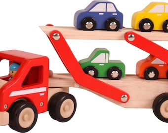 wooden truck with sorting board