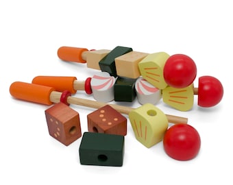 3 pieces of grill skewers made of wood