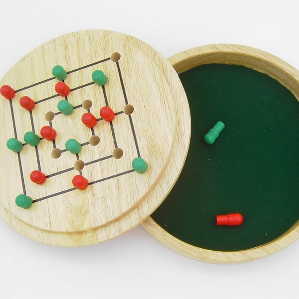 Travel games, Ludo, Chinese Checker, Nine Mens Morris, Solitaire made of wood