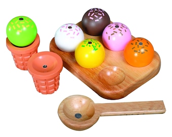 Magnetic Ice Cream Set, wooden toy