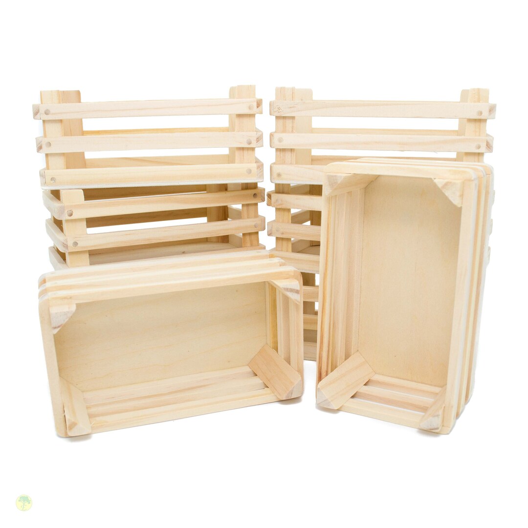 6 Pieces Wooden Crates Fruit Crates / Vegetable Crates Etsy
