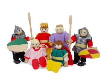 Bending dolls set Castle Accessories King Queen Prince Princess and Knights