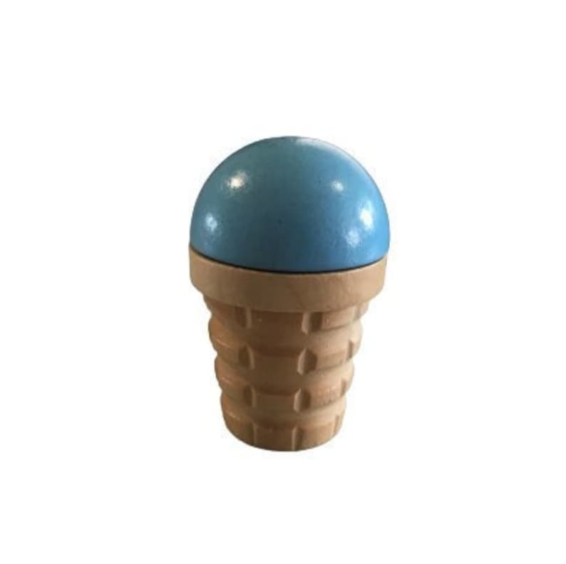 Wooden Play Food Eis cream in cone Schlumpfeis