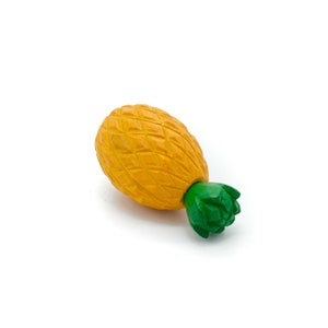 wooden pineapple, handcarved grocery items
