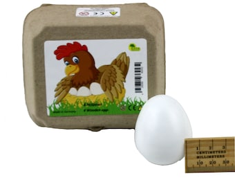 Eggs in white or brown, Wooden Play Food