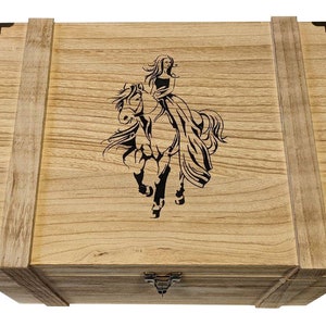Wooden memory box treasure chest