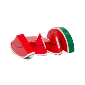 Wassermelone zum Schneiden Kaufladenzubehör 3 Stk./ 3 pcs