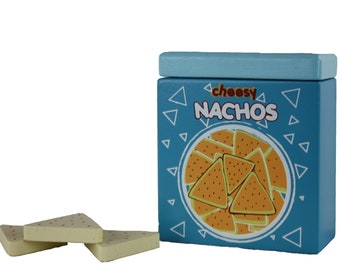 Käse-Nachos Snackbox aus Holz  Kaufladenzubehör