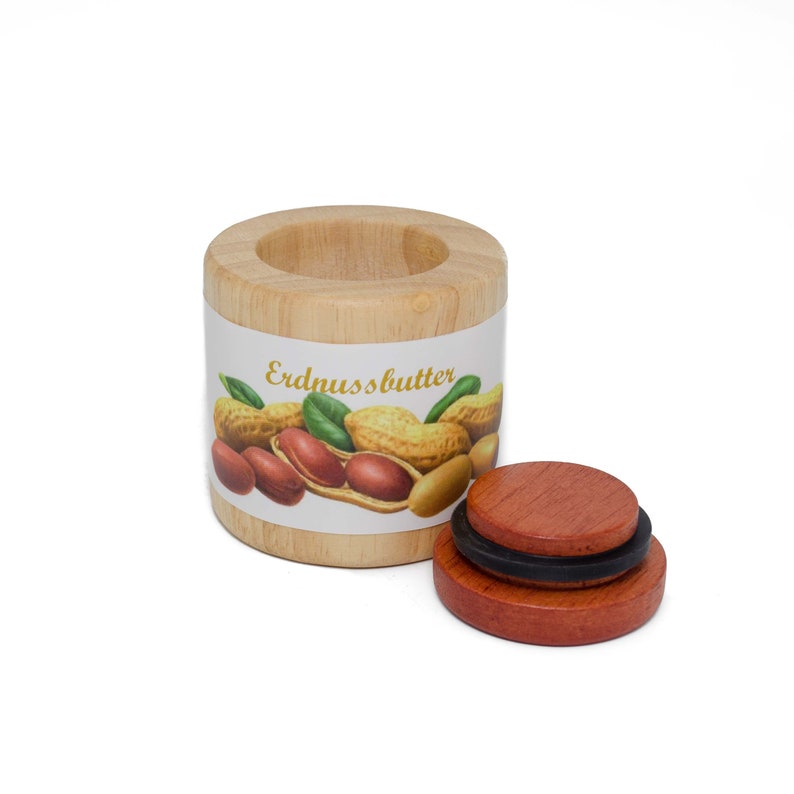 Pot à confiture : beurre de cacahuète en bois image 2