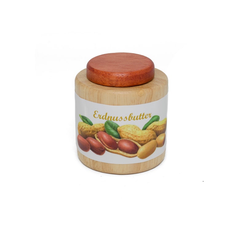 Pot à confiture : beurre de cacahuète en bois image 1