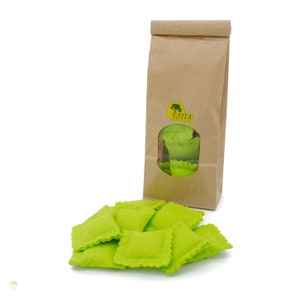 Wild garlic ravioli, pasta shop accessories
