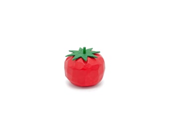 Tomato, handcarved grocery items, Miniature Food, Role Play Grocery Shop accessoires, Pretend Play Kitchen