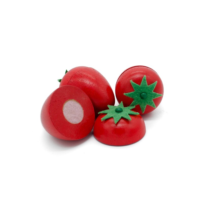 Roma tomatoes to cut made of wood 3 Stk./ 3 pcs