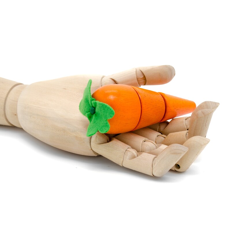 Carrot to cut made of wood 画像 4