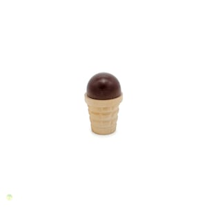 Wooden Play Food Eis cream in cone Braun - Schoko