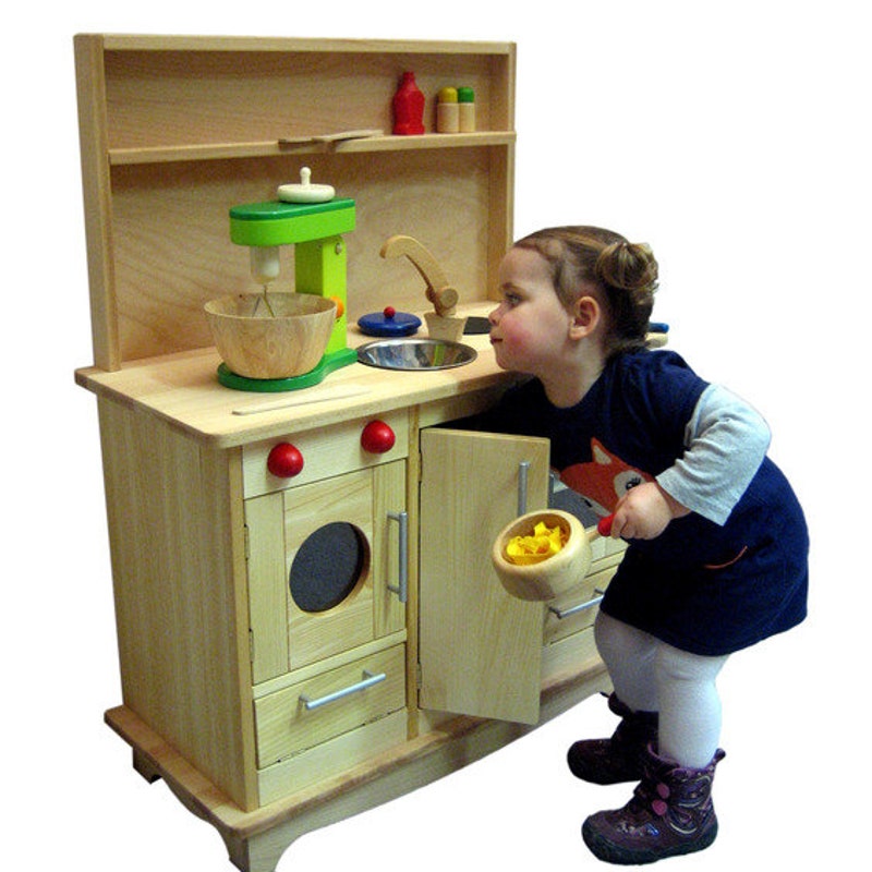Wooden Play Kitchen - Etsy