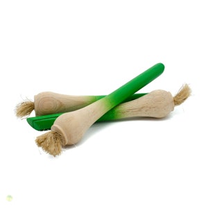 Wooden Play Food Scallion, Miniature Food, Role Play Grocery Shop accessoires, Pretend Play Kitchen