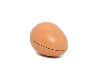 Brown egg to cut, wooden toy