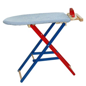 Cherry Wood Ironing Board and Olden Days Wooden Play Iron 