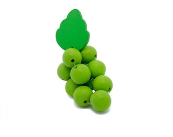 green grapes made of wood