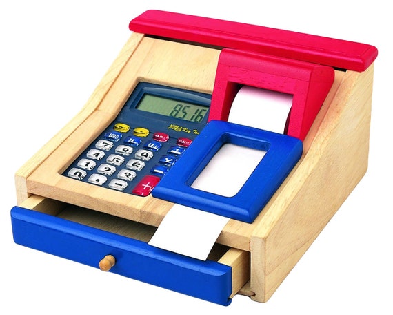 Caisse Enregistreuse Jouet Pour Enfants Avec Scanner, Cartes Et Calculatrice - À Partir De 3 Ans - Rouge