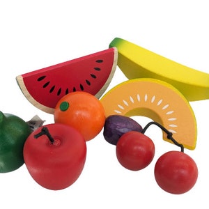 Shop accessories wooden fruit assortment 8 parts