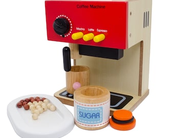 Machine à expresso en bois pour enfants, accessoires de cuisine pour enfants