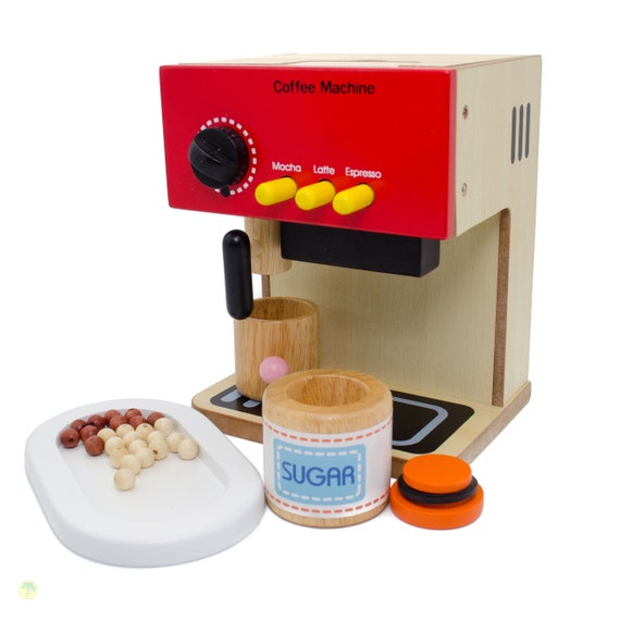 Macchina per caffè espresso in legno per bambini, accessori da cucina per  bambini -  Italia