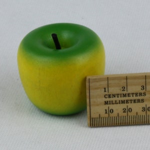 Wooden Play Food Apple, yellow/green image 3