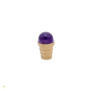 Wooden Play Food Eis cream in cone violett - Blueberry