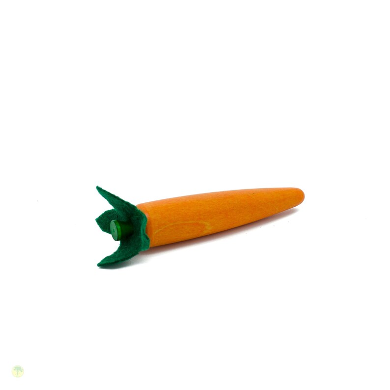 Wooden Play Food carrot, Miniature Food, Role Play Grocery Shop accessoires, Pretend Play Kitchen image 2