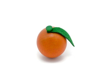 orange, wooden toy