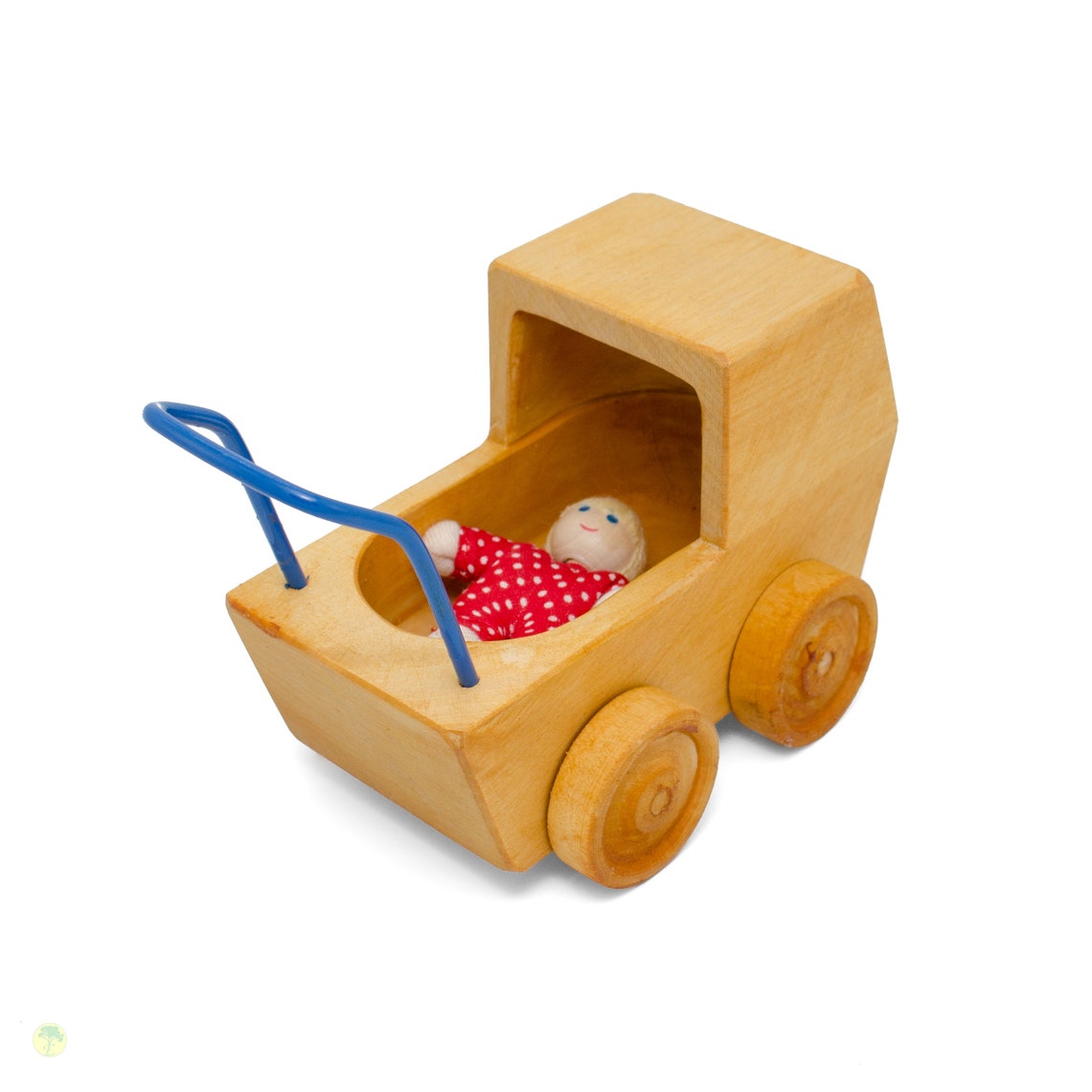 Doll Carriage With Baby for the Big Doll House Made of Wood Etsy