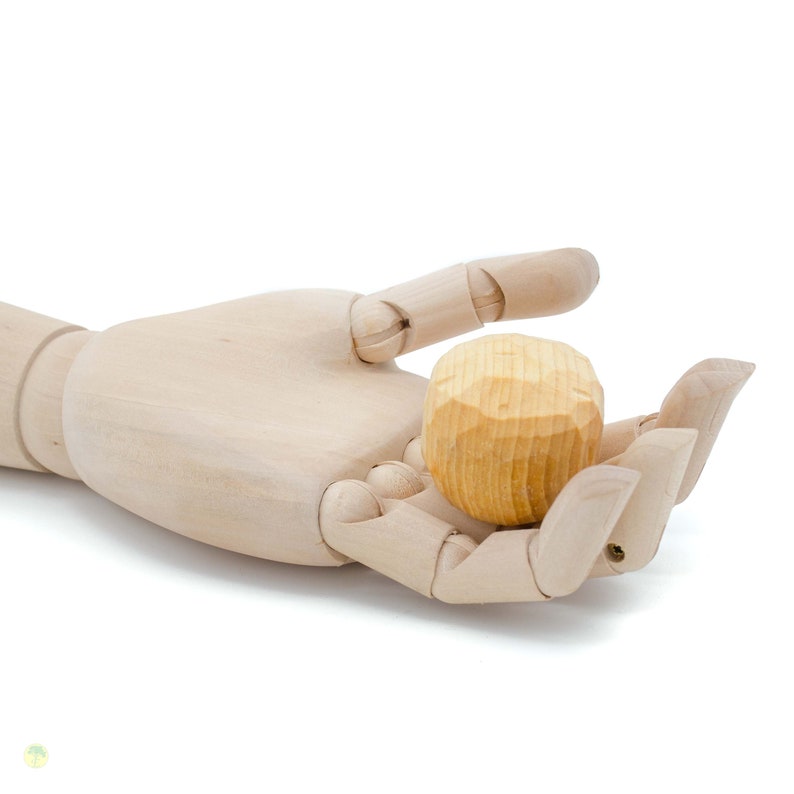 wooden potato, handcarved grocery items image 3