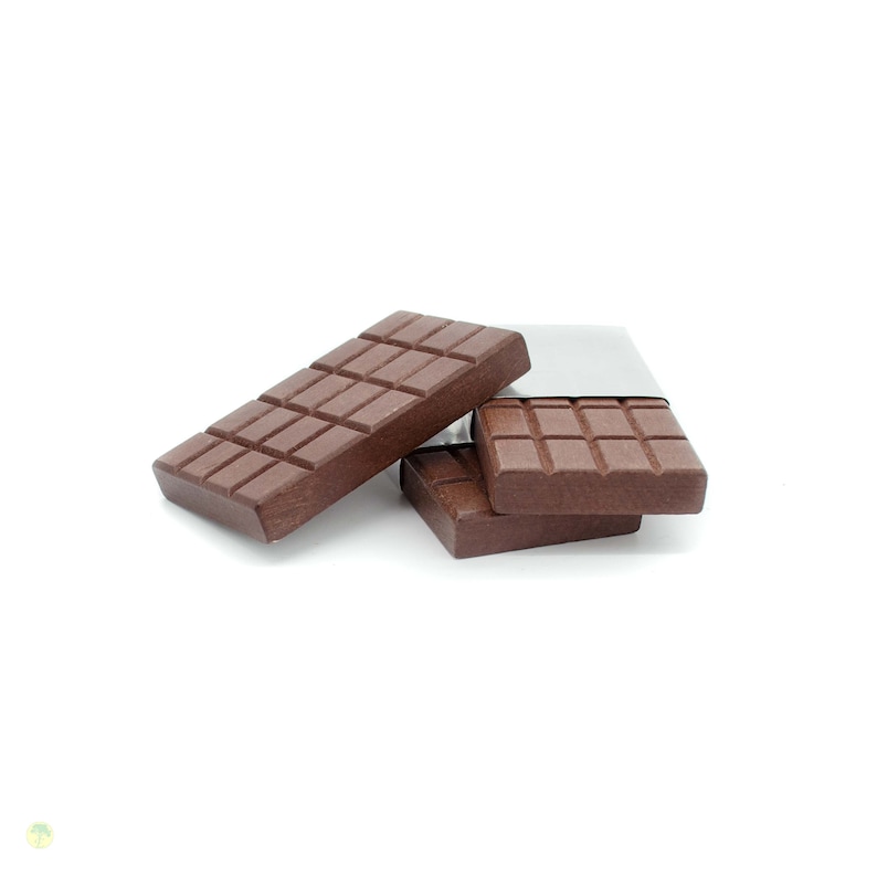 Wooden Play Food chocolate white and brown