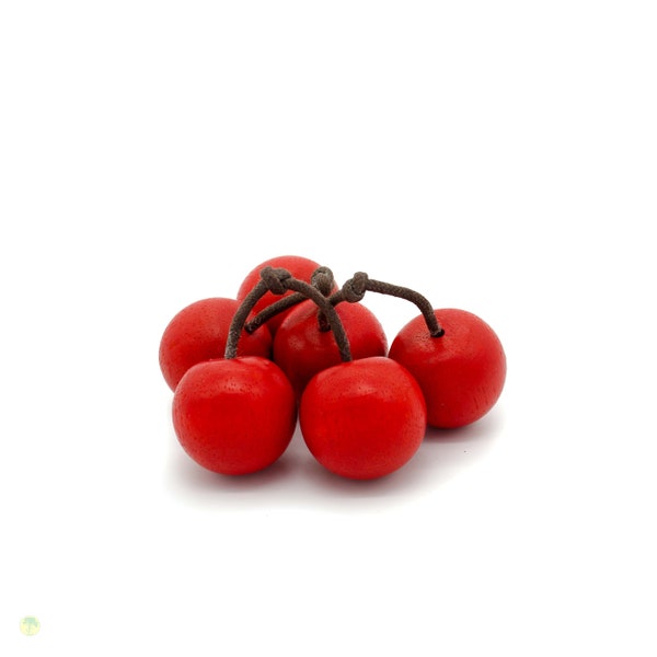 rote Kirschen aus Holz  Kaufladenzubehör