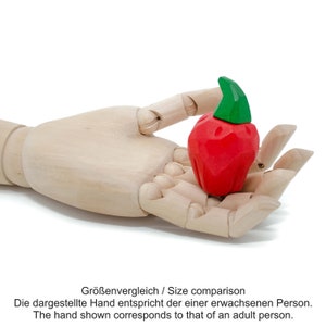 wooden green sweet pepper, hand-carved image 5