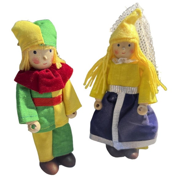 Biegepuppen Set Prinzessin und Harlekin, Kinderspielzeug