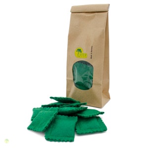 Spinach ravioli, shop accessories, pasta, miniature food